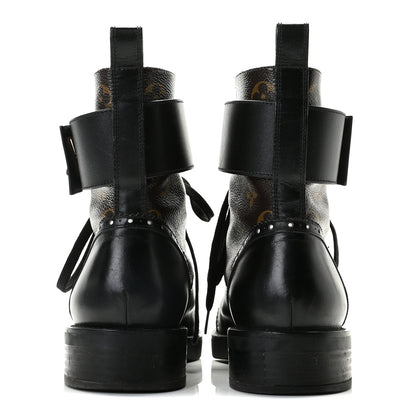 Louis Vuitton Calfskin Monogram Boyish Ranger Boots 40 Black 5 of 12