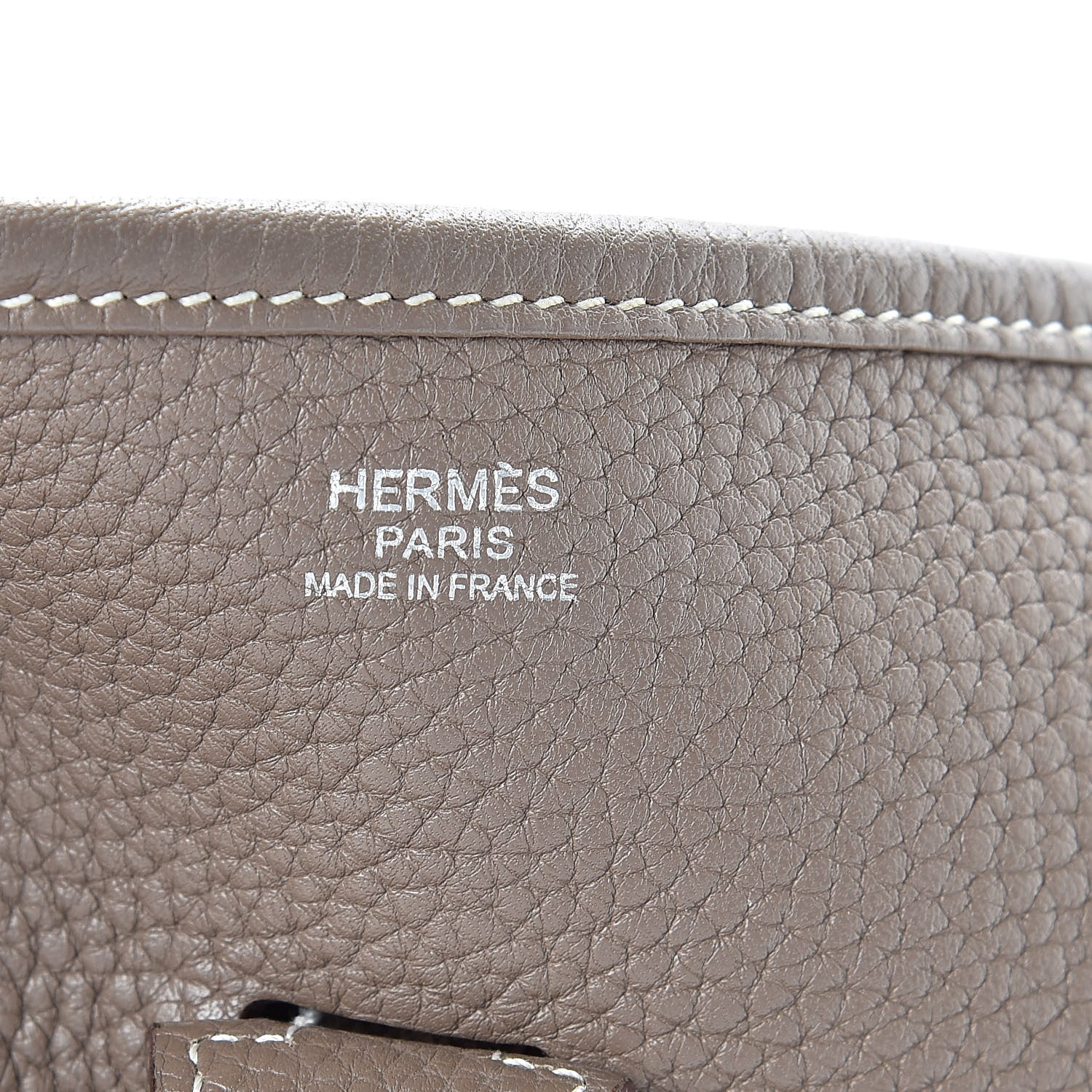 Hermes Taurillon Clemence Evelyne III GM Etoupe 6 of 10