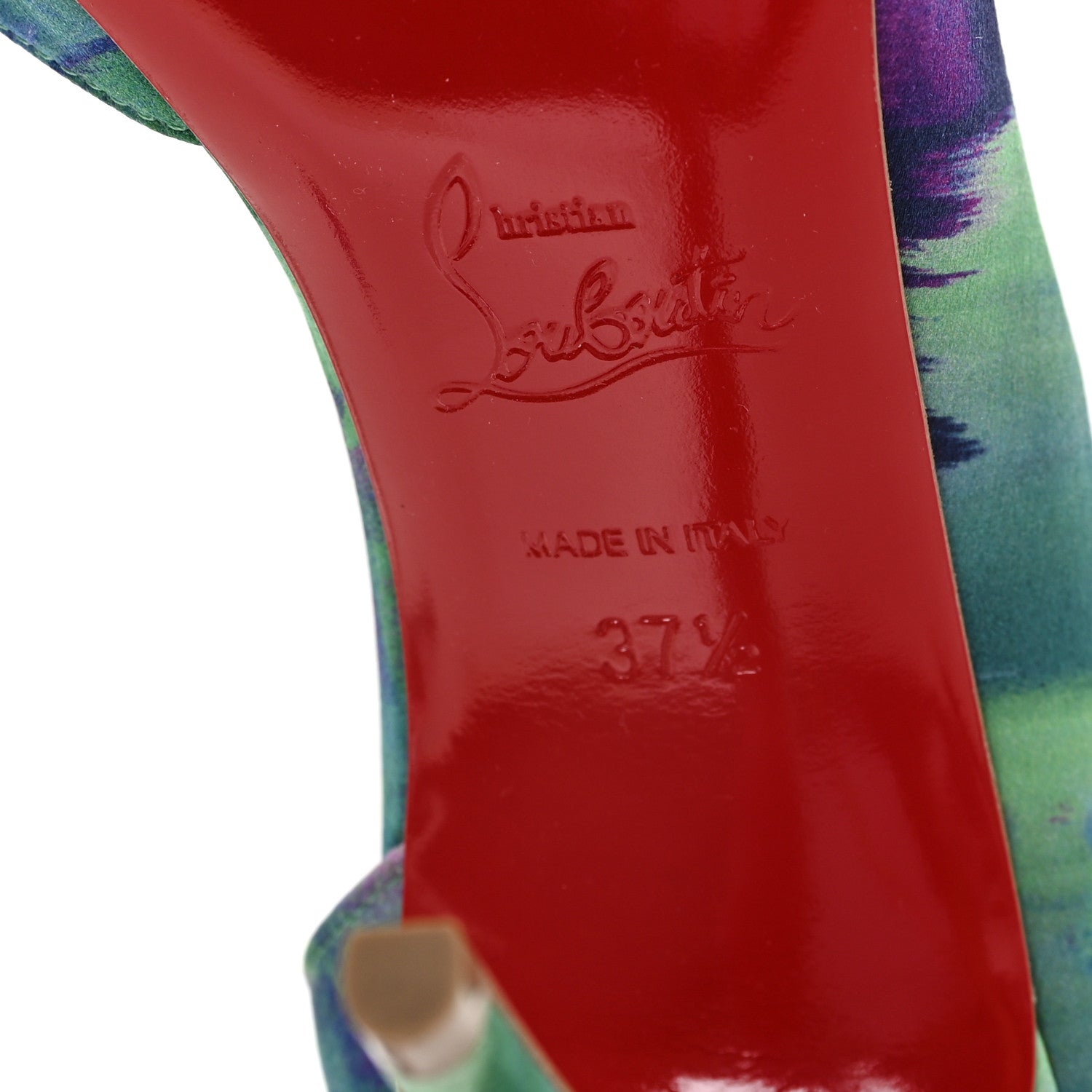 Christian Louboutin Satin Melancholia Iriza 100 Pumps 37.5 Multicolor 7 of 9