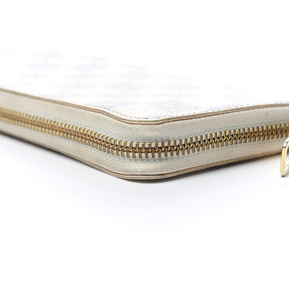 Louis Vuitton Damier Azur Clemence Wallet Rose Ballerine 7 of 8