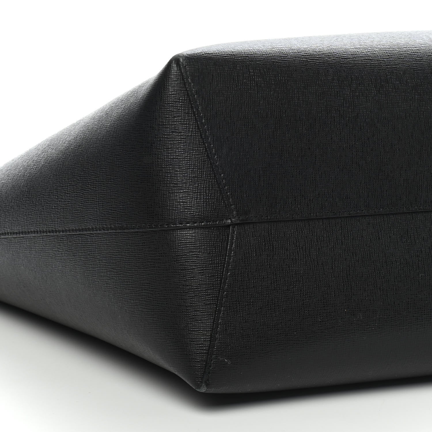 Mansur Gavriel Saffiano Large Shopping Tote Black Flamma 7 of 11