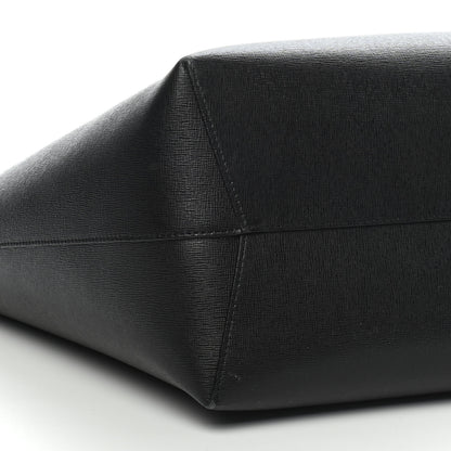 Mansur Gavriel Saffiano Large Shopping Tote Black Flamma 7 of 11