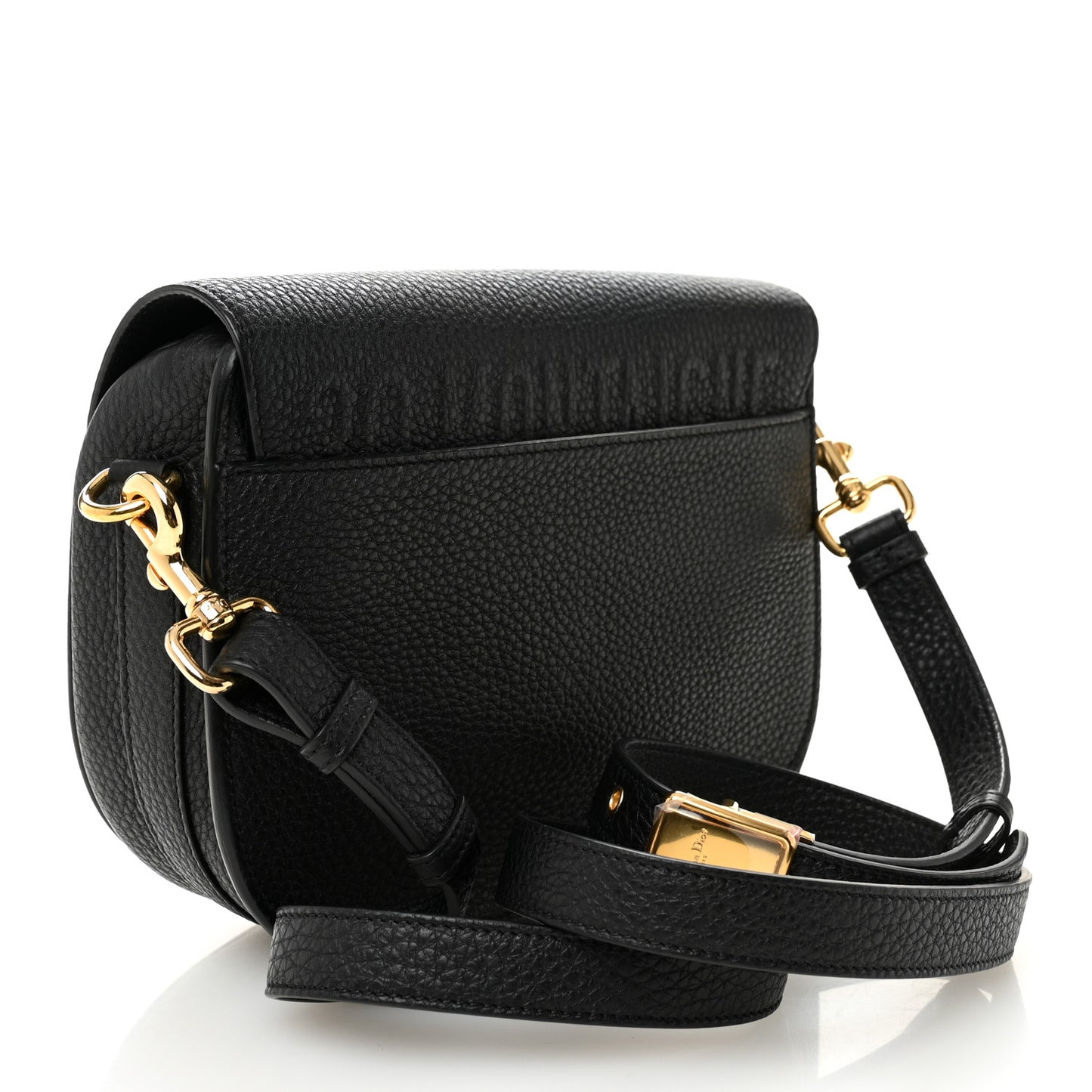 Grained Calfskin Medium Bobby Flap Black
