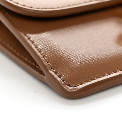 Celine Shiny Calfskin Triomphe Flap Card Holder Bronze 8 of 11