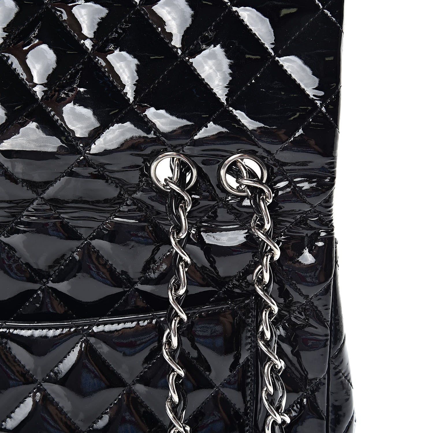 Chanel Patent Quilted Jumbo Single Flap Black 11 of 15