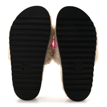 Louis Vuitton Shearling Paseo Flat Comfort Mule 36 Beige 6 of 9