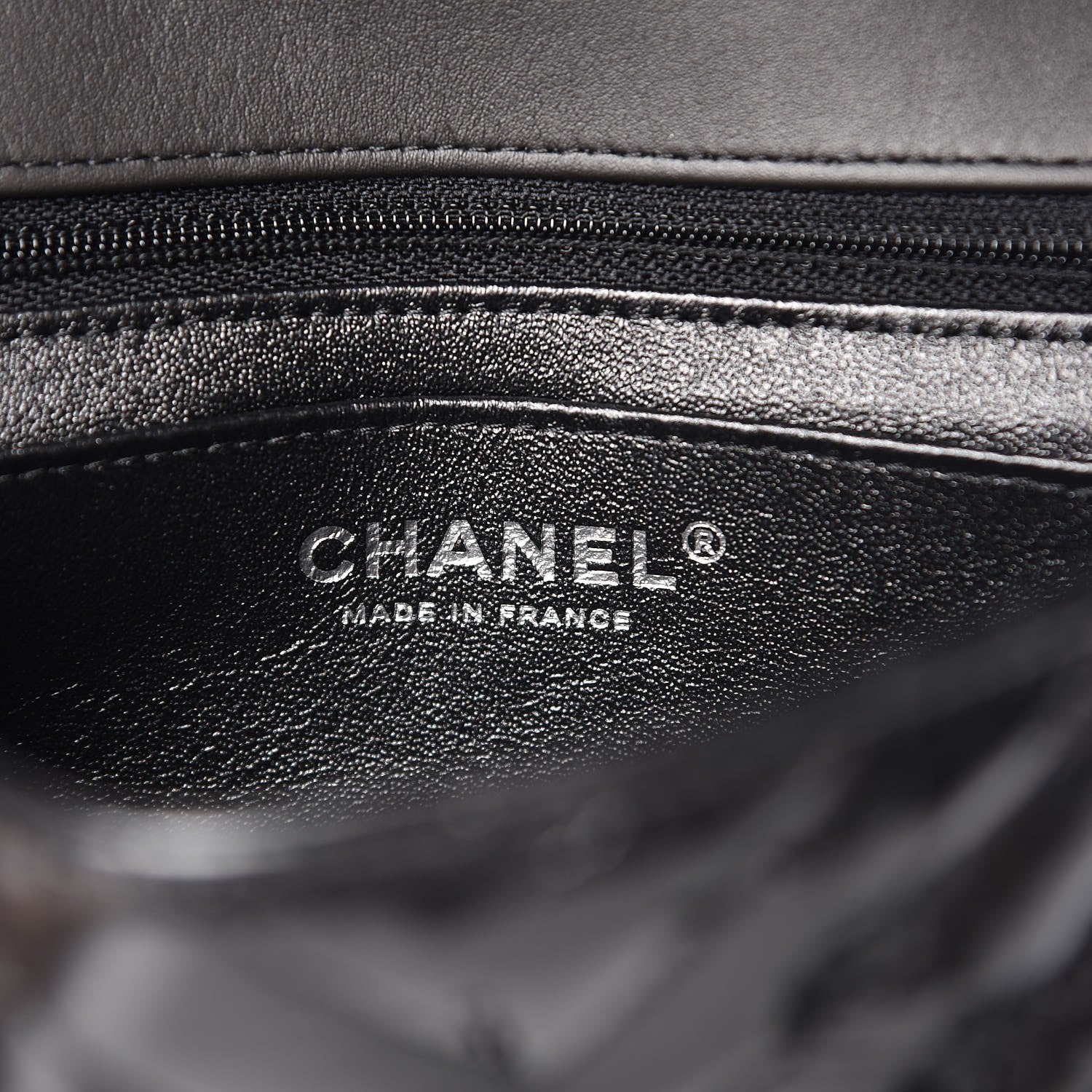 Chanel Patent Metallic Crumpled Calfskin Chevron Quilted Mini Rectangular Flap So Black 5 of 7