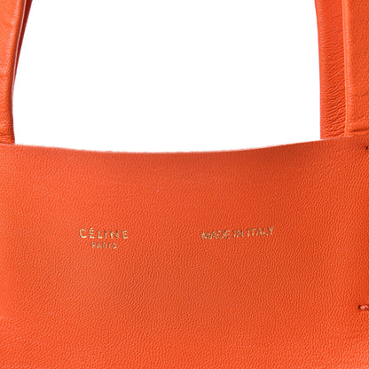 Celine Lambskin Vertical Bi-Cabas Orange Magenta 10 of 11