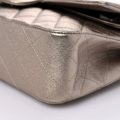Chanel Metallic Lambskin Quilted Medium Double Flap Khaki 9 of 10