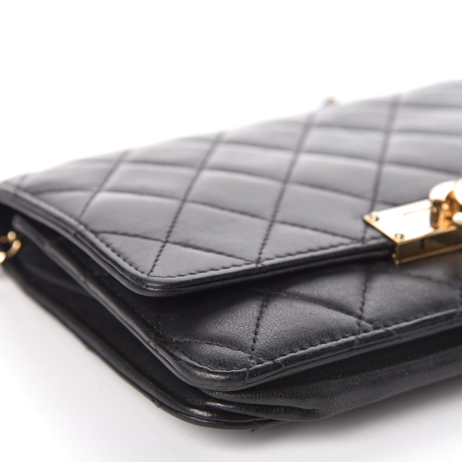 Chanel Lambskin Quilted Golden Class Wallet on Chain WOC Black 24 of 39