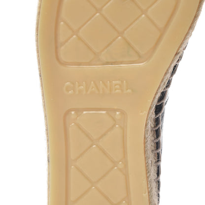 Chanel Lambskin CC Espadrilles 37 Black 7 of 10