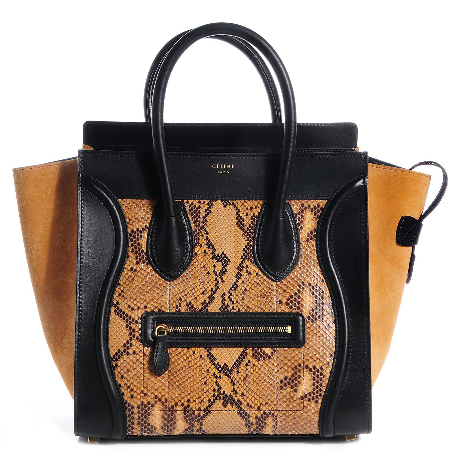 Celine Python Nubuck Mini Luggage Honey 1 of 9