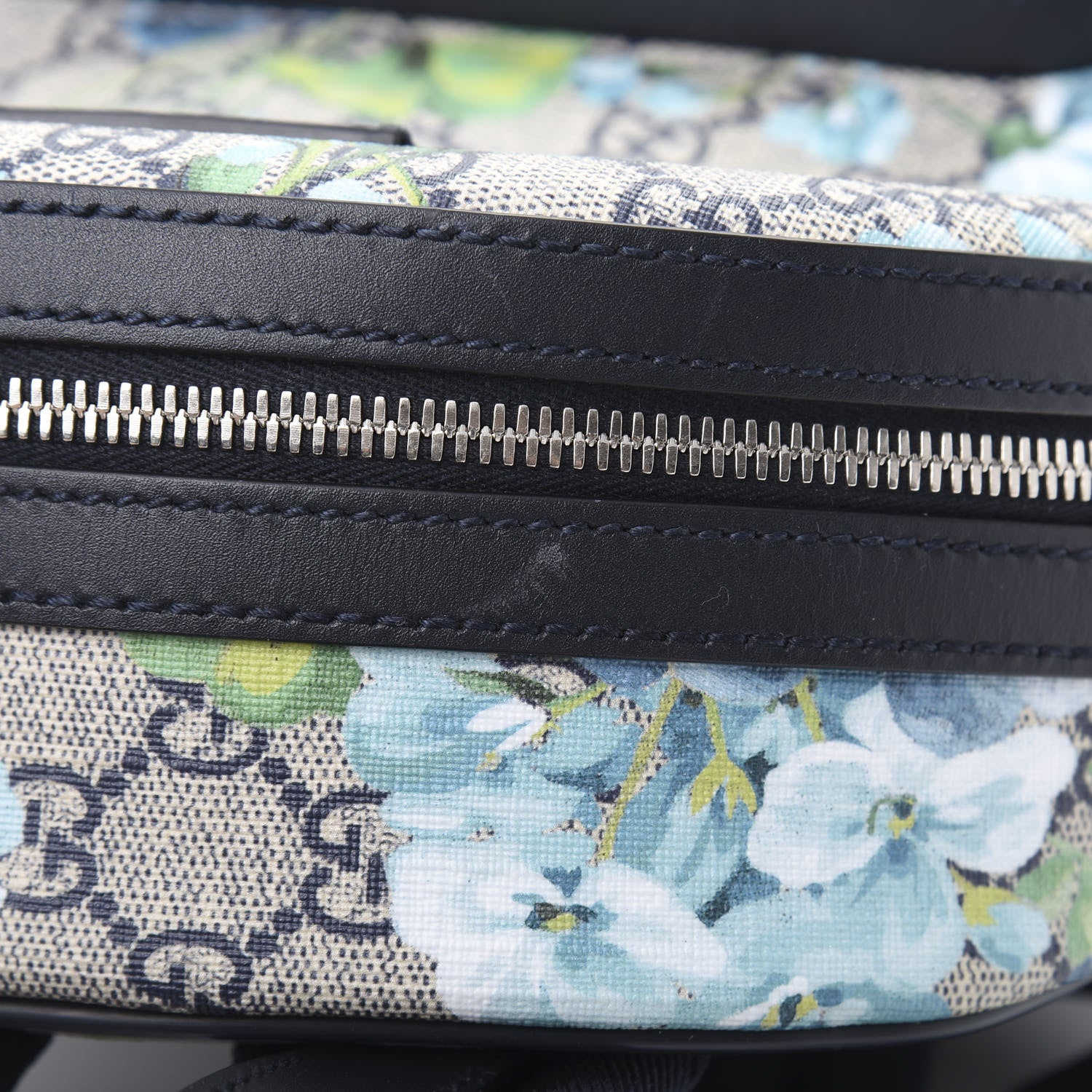 Gucci GG Supreme Monogram Blooms Small Day Backpack Blue 10 of 11