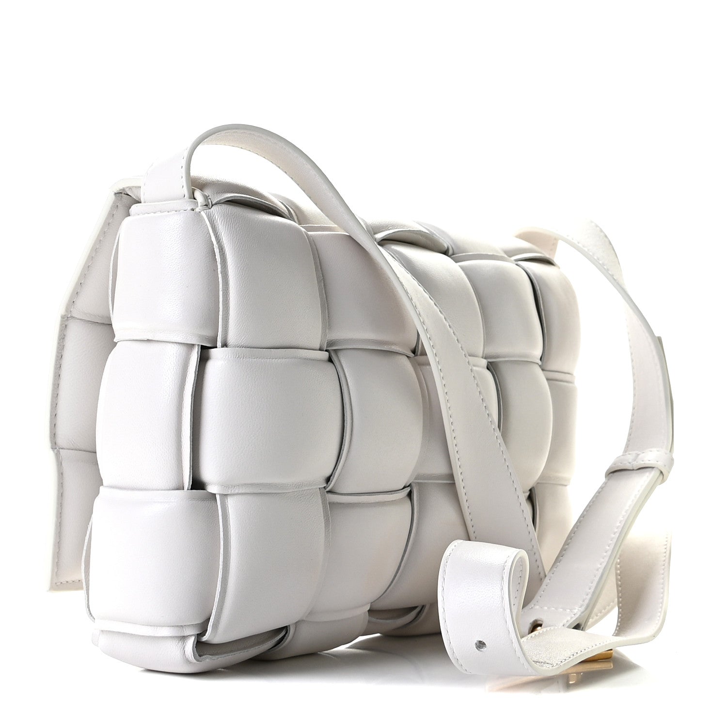 Bottega Veneta Nappa Maxi Intreccio Padded Cassette Crossbody Bag Chalk 2 of 9