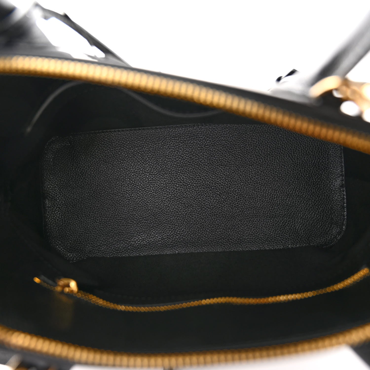 Balenciaga Grained Calfskin Logo S Ville Top Handle Bag Black White 5 of 9