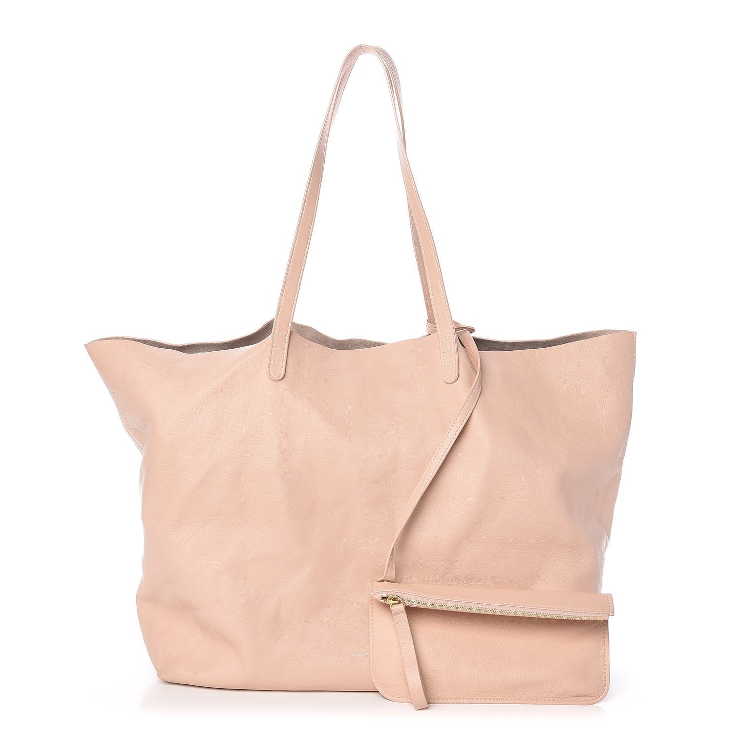 Lambskin Oversized Tote Rosa