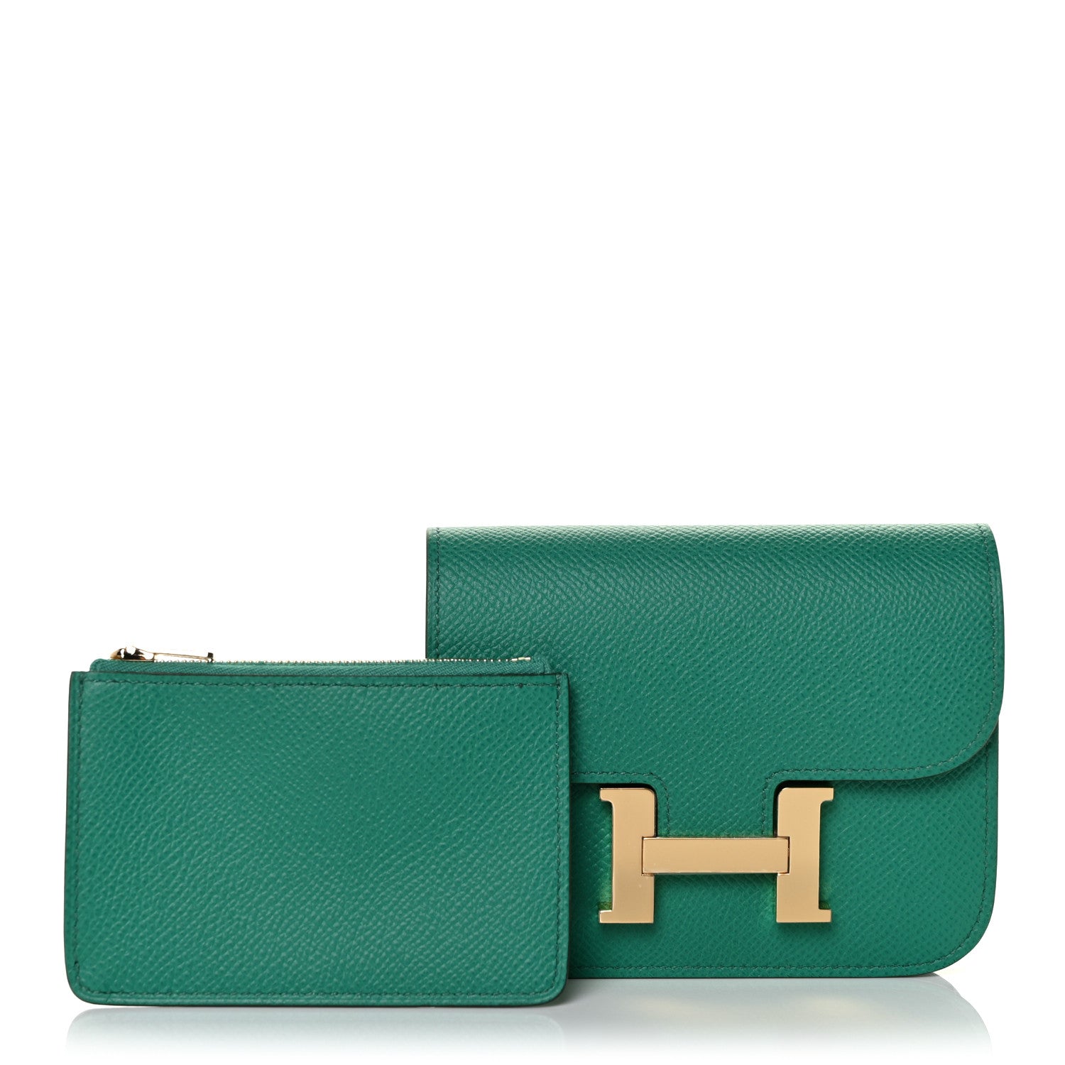 Hermes Epsom Constance Slim Wallet Vert Jade 3 of 11