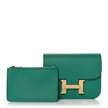 Hermes Epsom Constance Slim Wallet Vert Jade 3 of 11