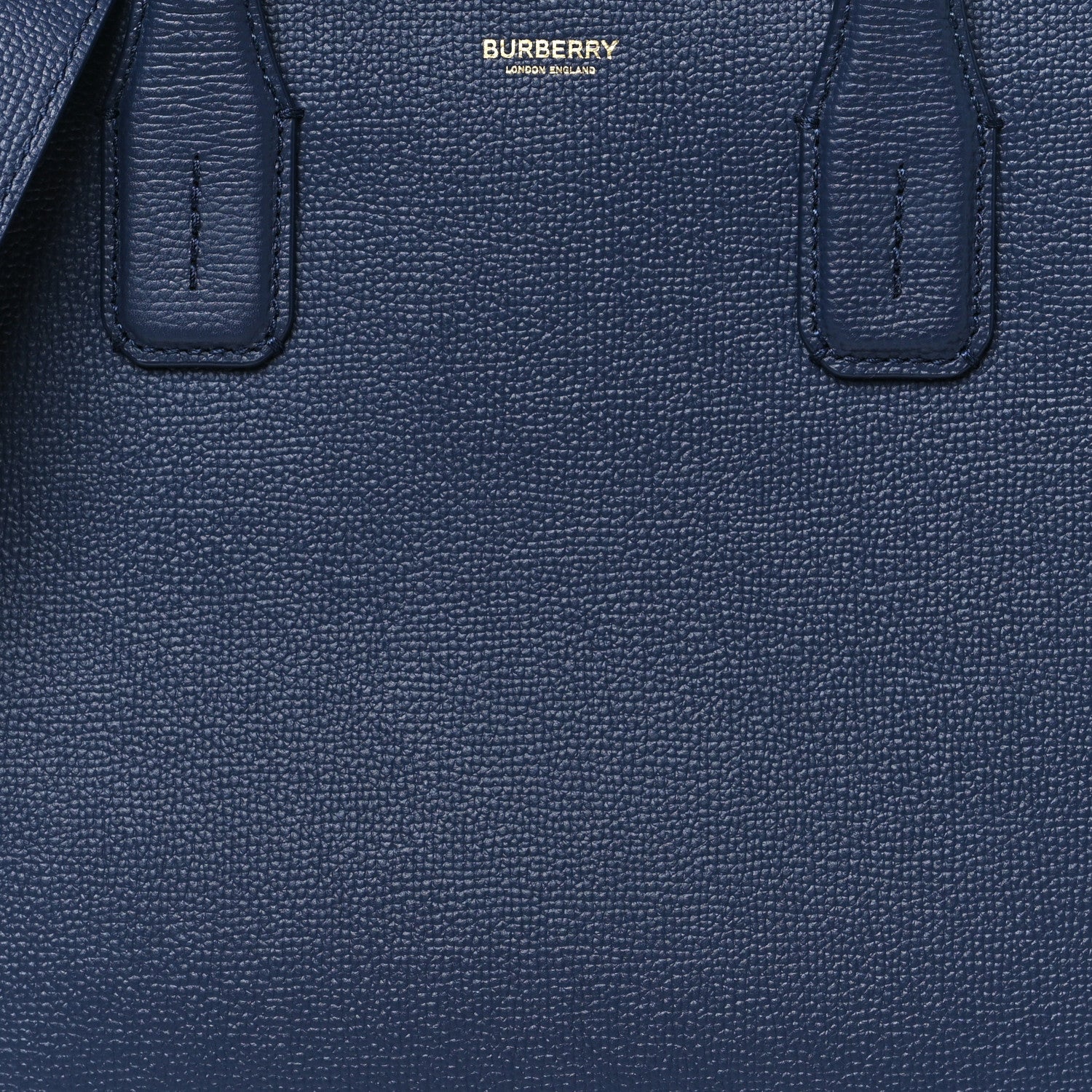 Burberry Derby Calfskin Vintage Check Medium Banner Tote Regency Blue 9 of 11