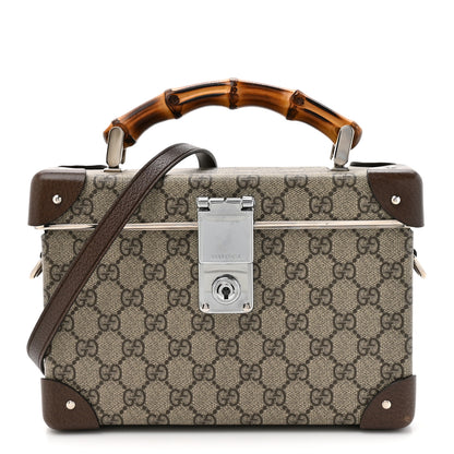 Gucci GG Supreme Monogram Globe-Trotter Beauty Case Brown 1 of 10