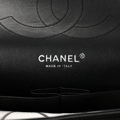 Chanel Lambskin Chevron Quilted Jumbo Double Flap So Black 6 of 10