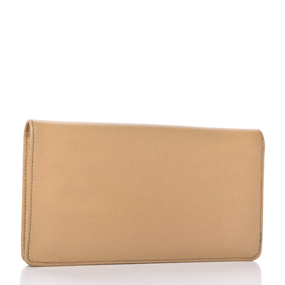 Chanel Grained Calfskin CC Button Yen Wallet Beige 3 of 13