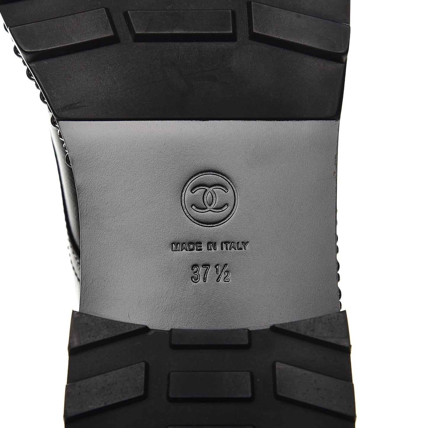 Crackled Calfskin Velvet Pearl Combat Short Boots 37.5 Black