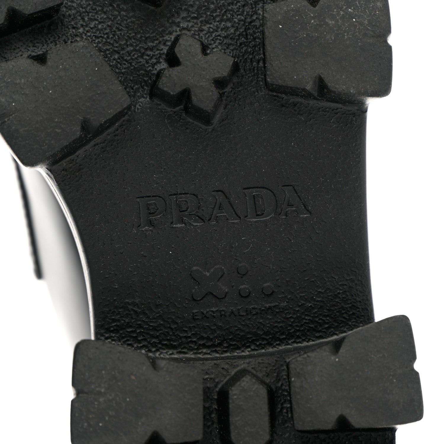 Prada Spazzolato Rois Metal Triangle Logo Monolith 55mm Loafers 37.5 Black 8 of 14