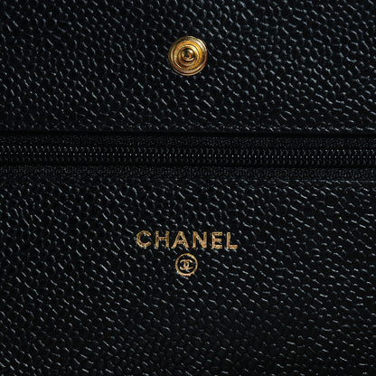 Chanel Caviar Wallet on Chain WOC Black 5 of 9