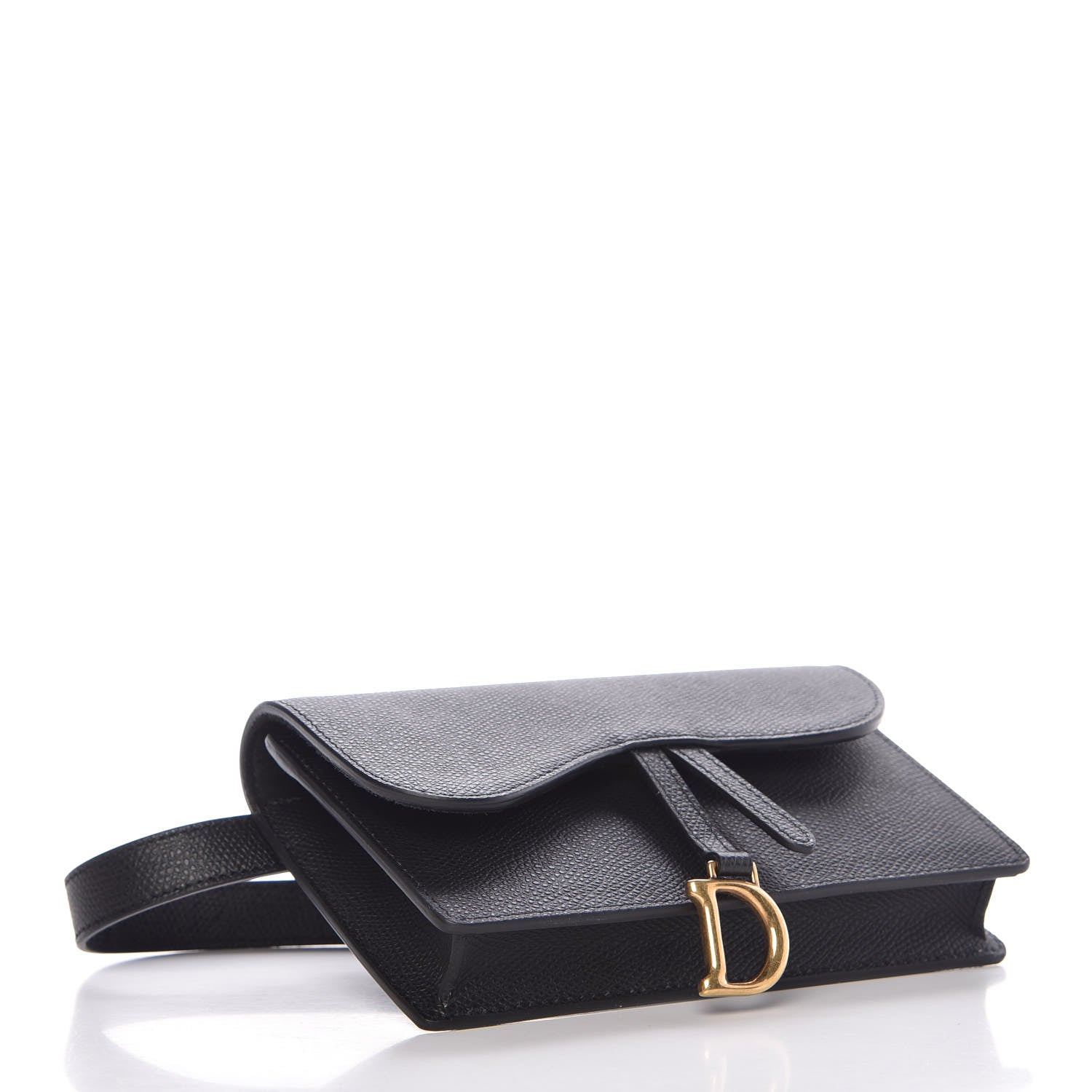 Christian Dior Grained Calfskin Saddle Belt Bag Black 4 of 8