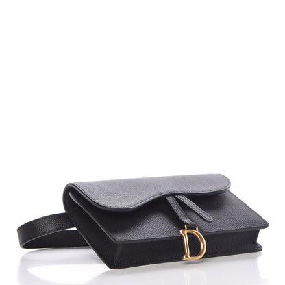 Christian Dior Grained Calfskin Saddle Belt Bag Black 4 of 8
