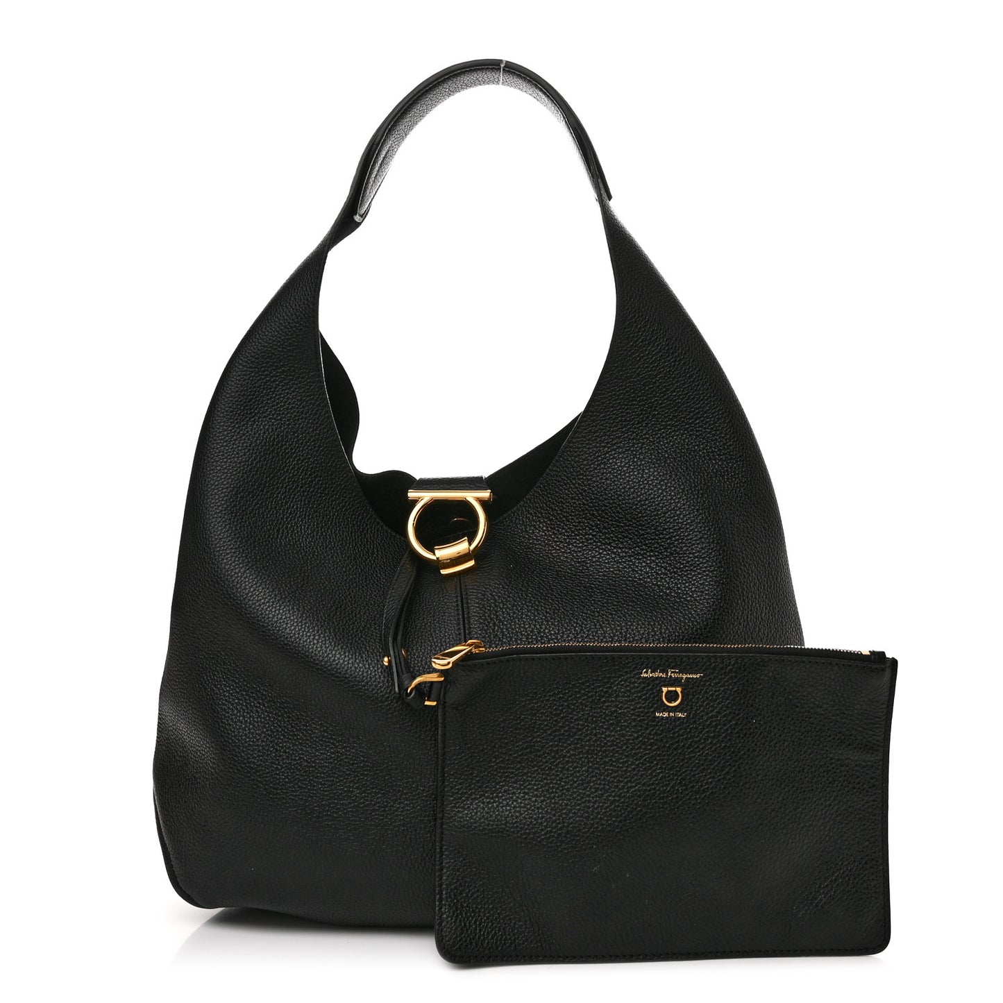 Calfskin Margot Hobo Black