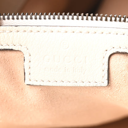 Gucci Softy Wonka Textured Dollar Calfskin Large Diana Bamboo Shoulder Bag Mystic White Hibiscus Red 6 of 10