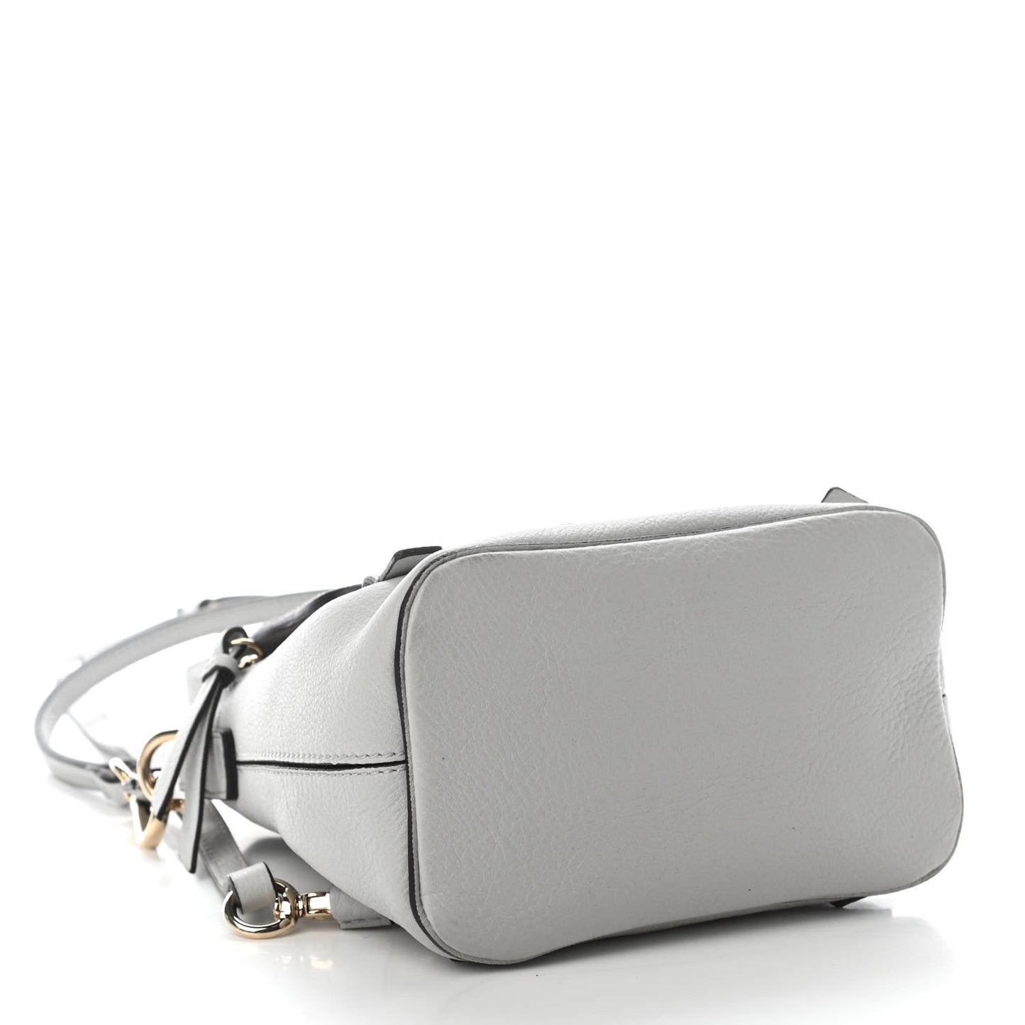 Suede Calfskin Mini Faye Backpack Airy Grey