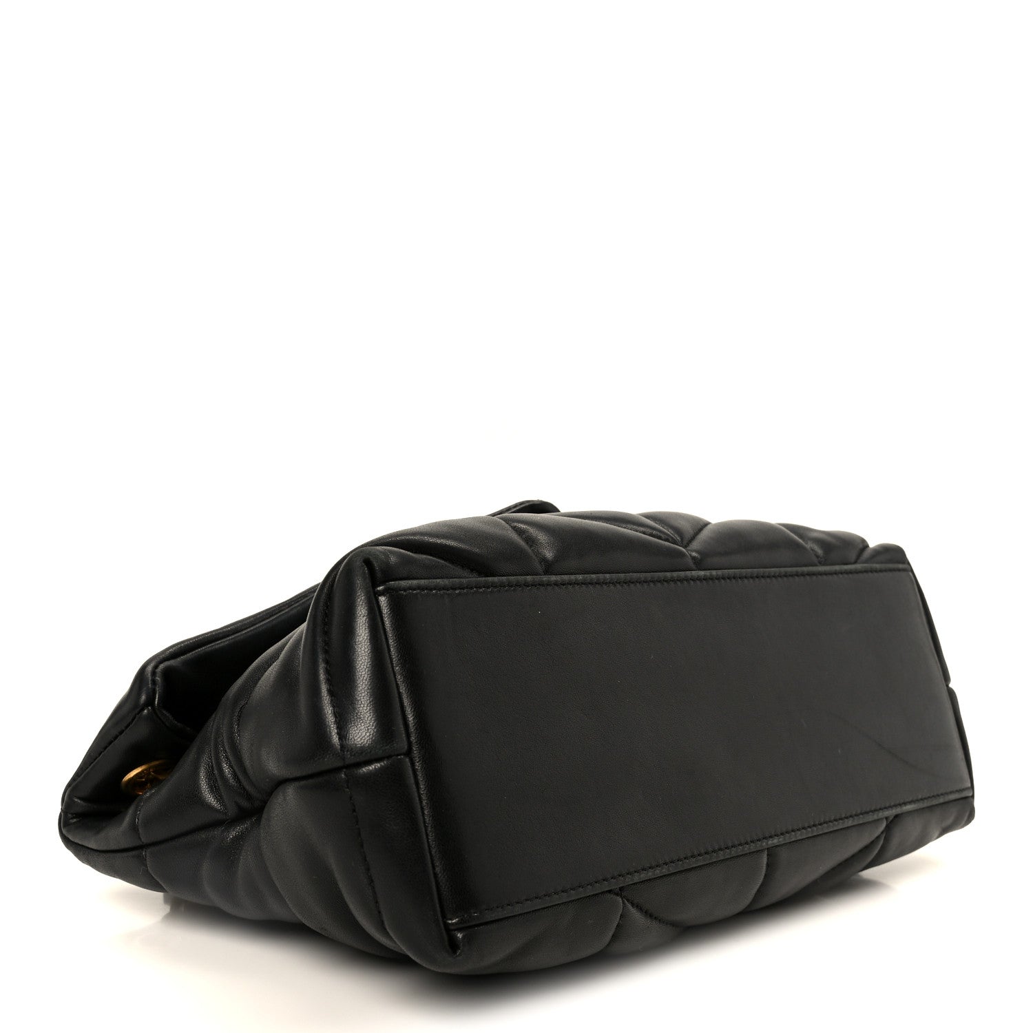 Saint Laurent Lambskin Quilted Small Loulou Puffer Monogram Chain Satchel Black 4 of 11
