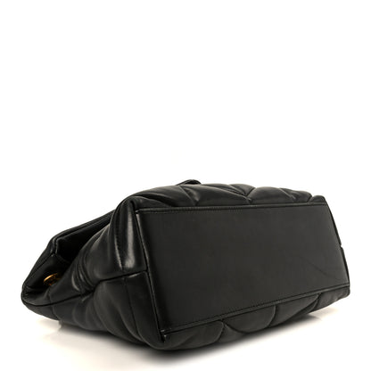 Saint Laurent Lambskin Quilted Small Loulou Puffer Monogram Chain Satchel Black 4 of 11
