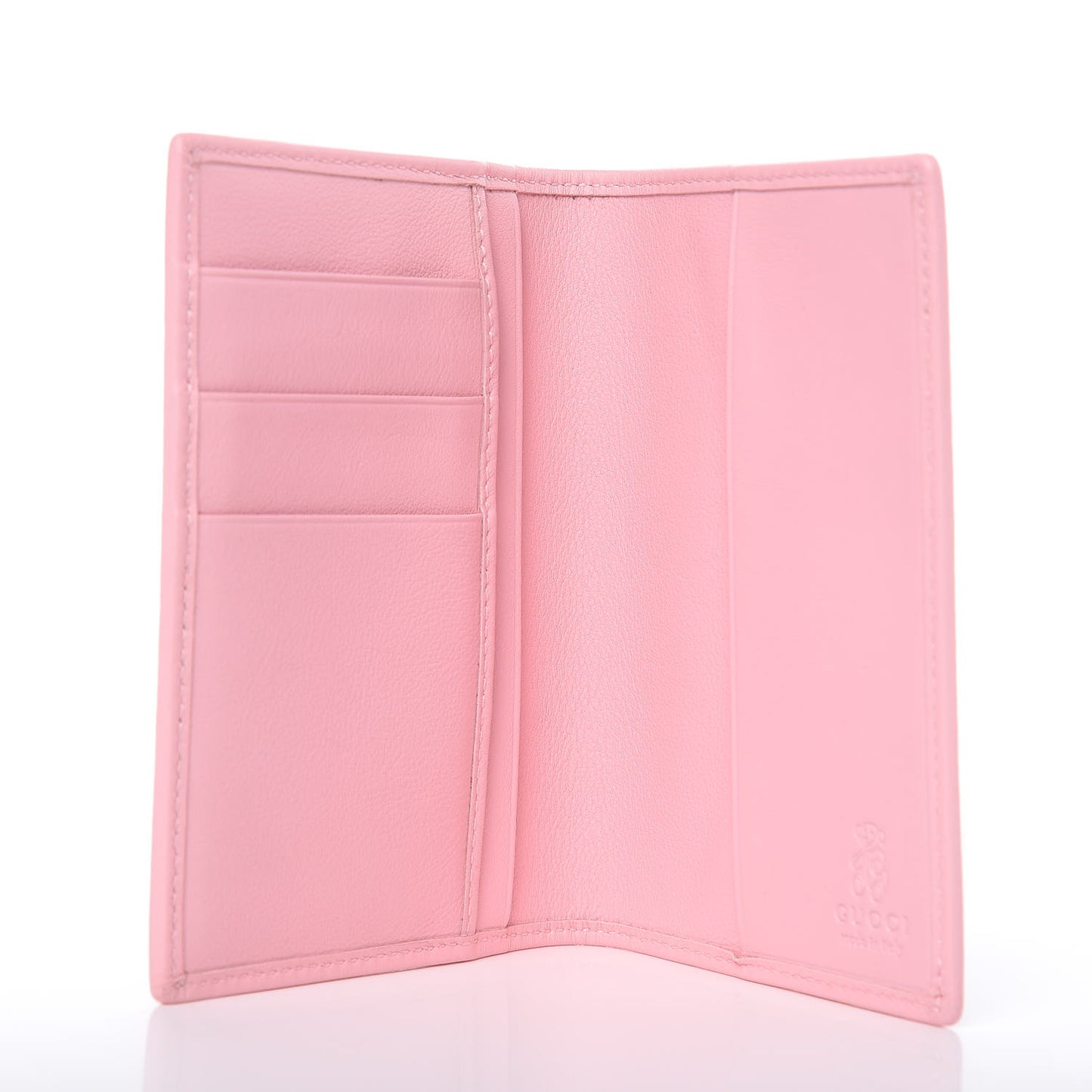 GG Monogram Mini Zoo Bird Passport Case Pink