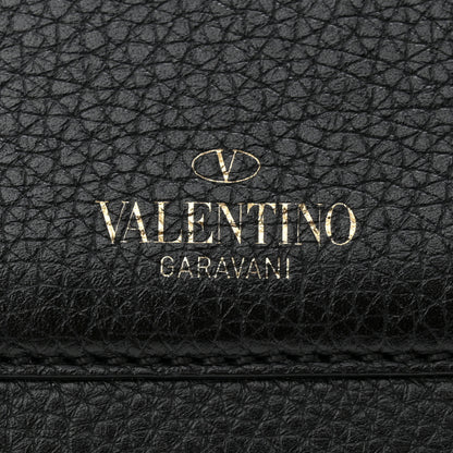 Valentino Garavani Grained Calfskin Rockstud Saddle Bag Black 12 of 12