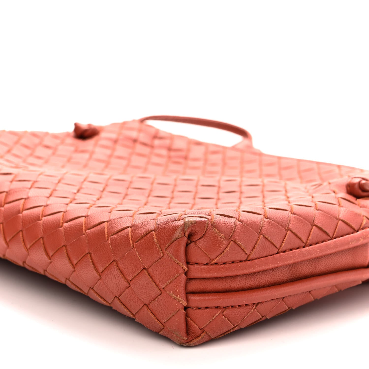 Bottega Veneta Nappa Intrecciato Nodini Crossbody Messenger Red 9 of 10