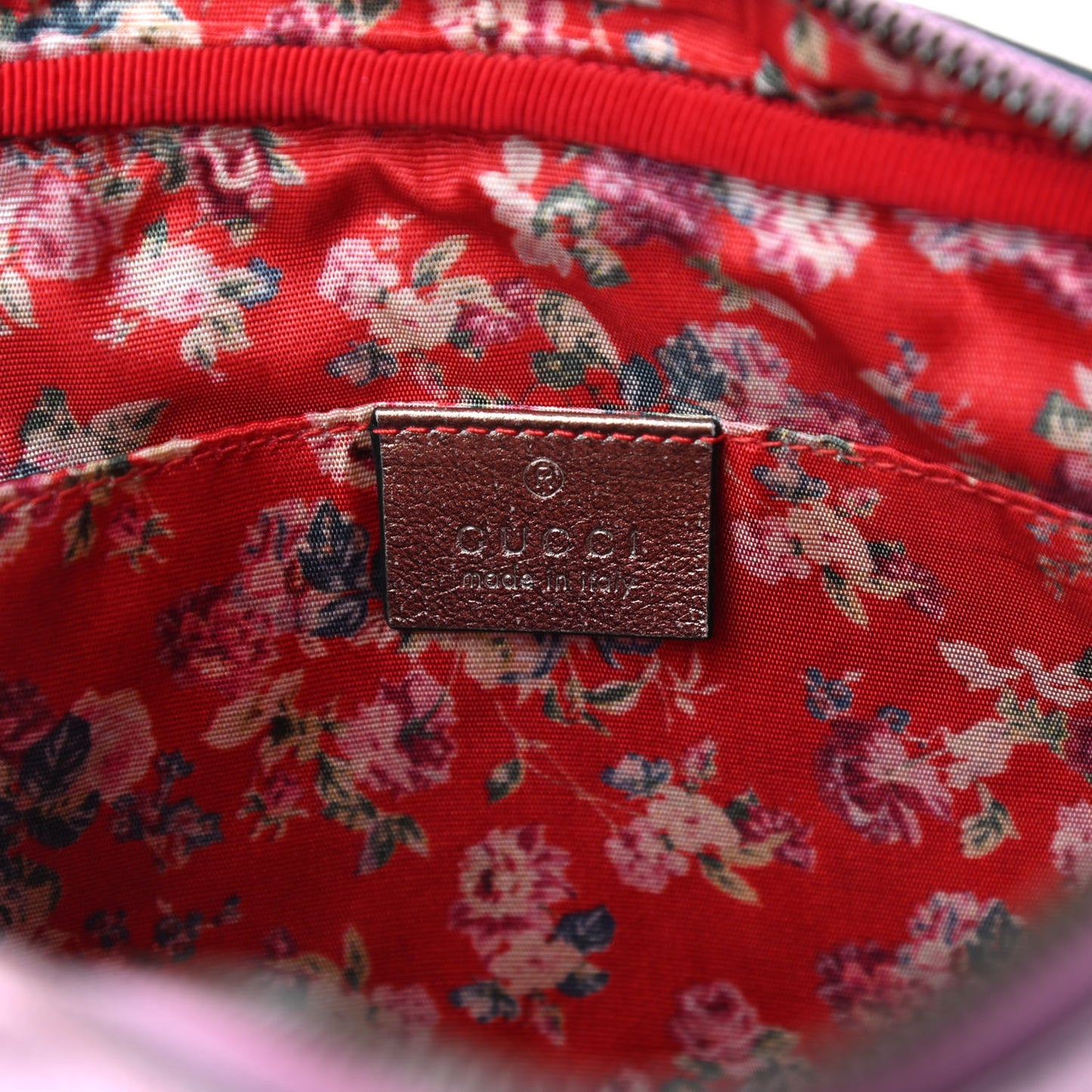 Laminated Nappa Trapuntata Small Zumi Shoulder Bag Rosa Lago Rame