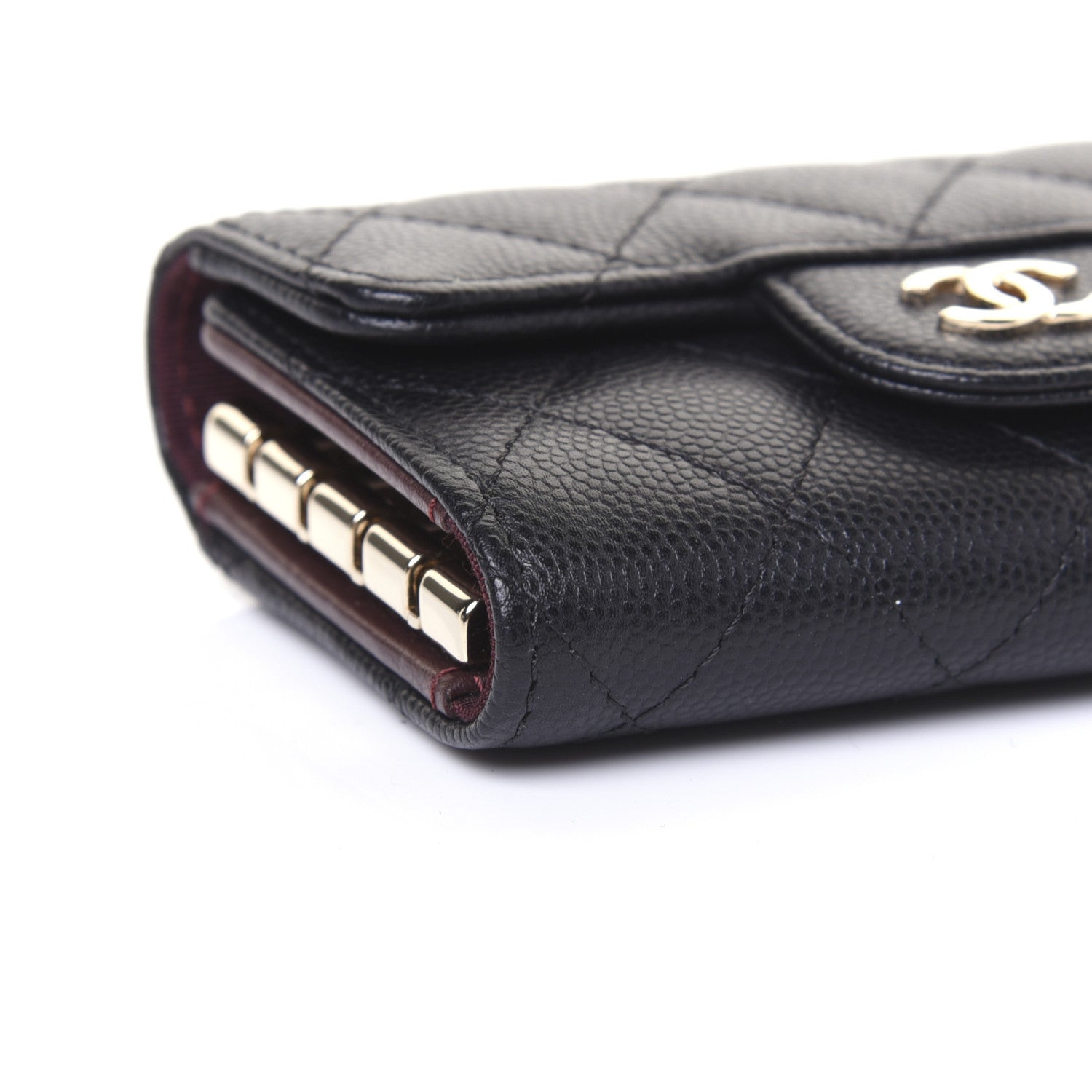 Chanel Caviar Quilted Classic 4 Key Holder Wallet Black 6 of 15