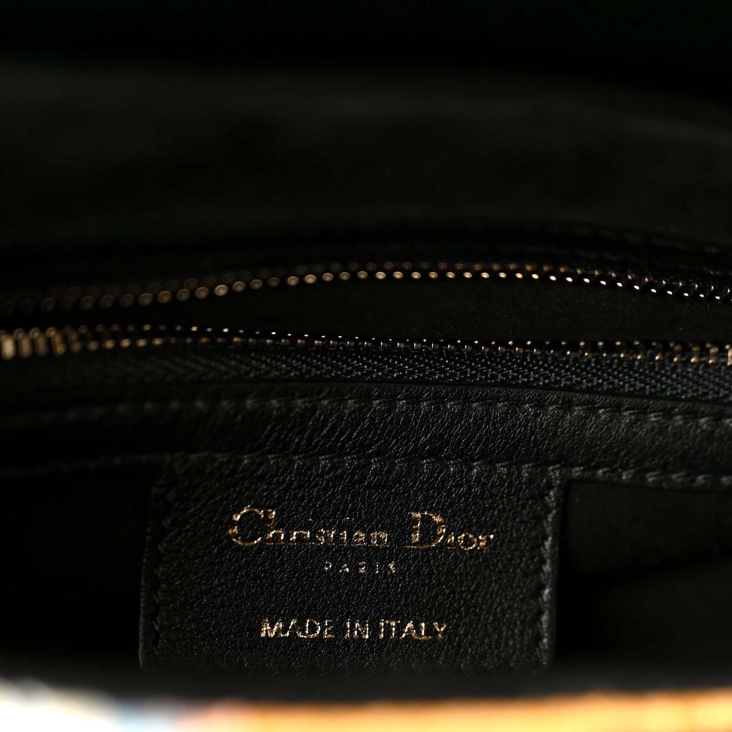Christian Dior Canvas Embroidered Peace and Love Medium Saddle Bag Multicolor 5 of 10