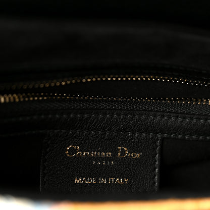 Christian Dior Canvas Embroidered Peace and Love Medium Saddle Bag Multicolor 5 of 10