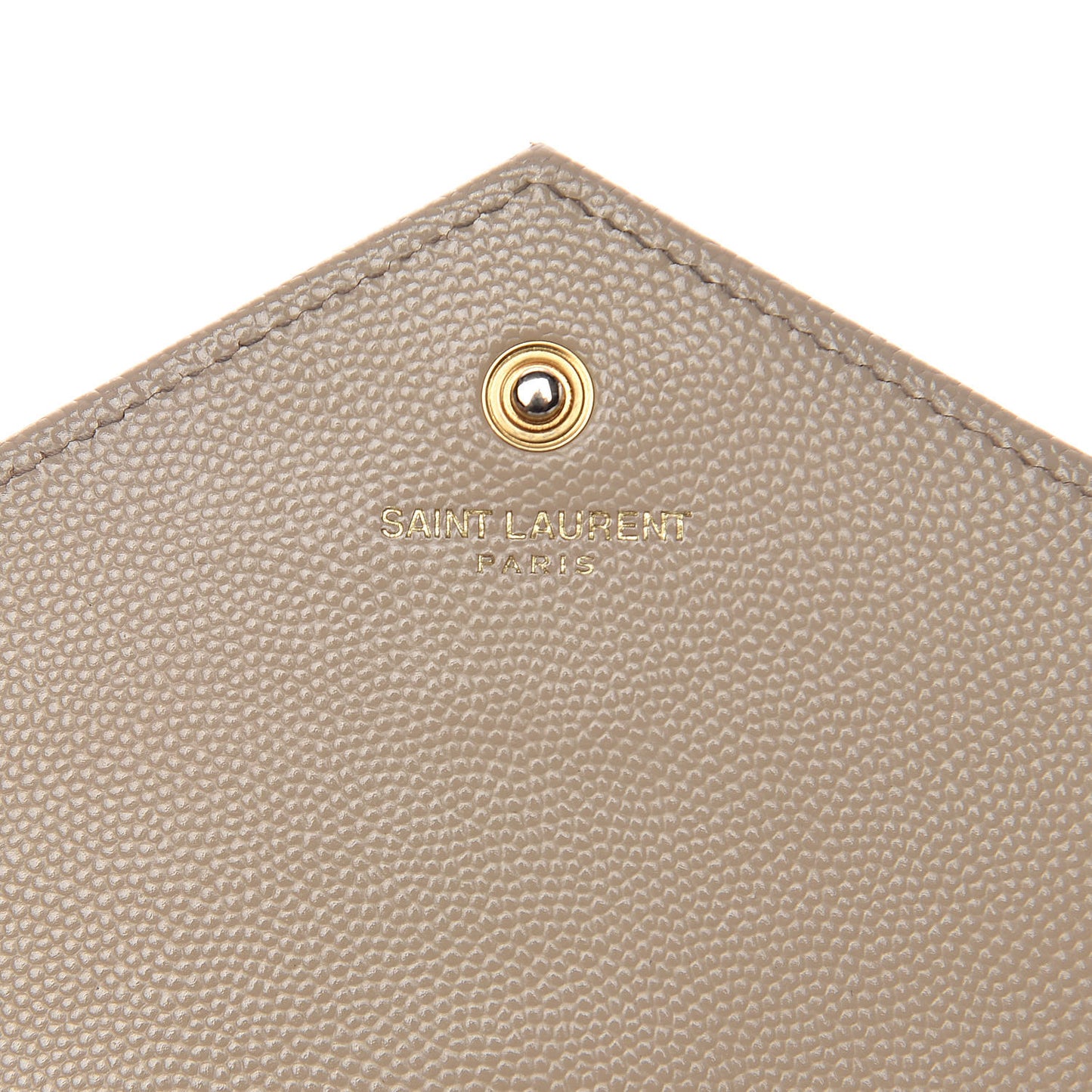 Grain De Poudre Matelasse Chevron Monogram Chain Wallet Deep Beige
