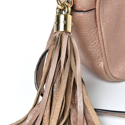 Gucci Metallic Pebbled Calfskin Small Soho Disco Bag Pink 23 of 23