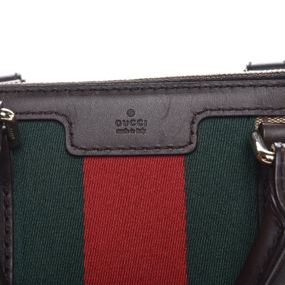 Gucci Monogram Vintage Web Medium Boston Dark Brown 7 of 15