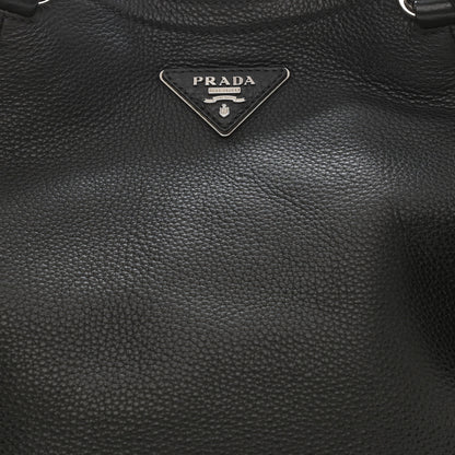 Prada Vitello Daino Shopping Tote Black 8 of 8