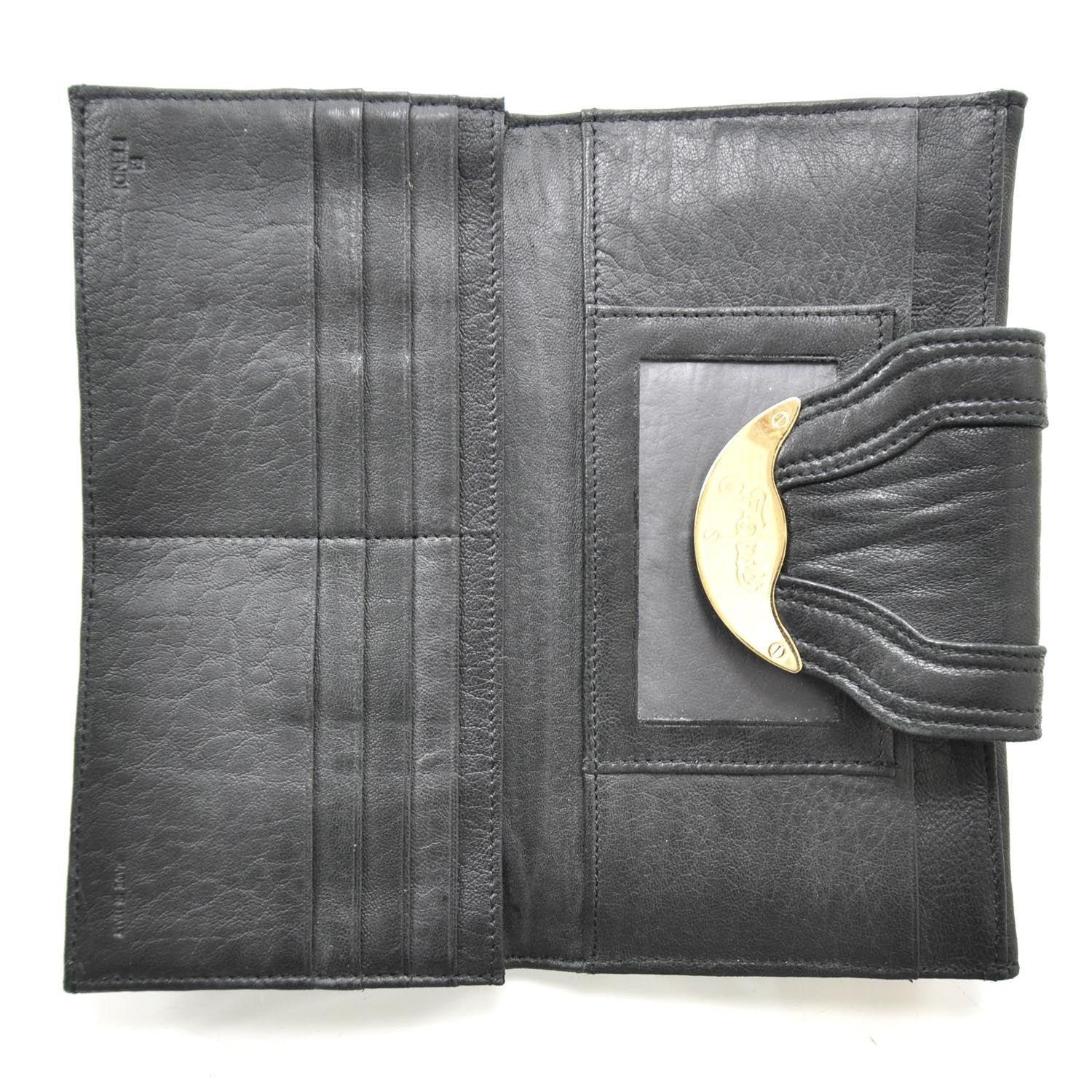 Fendi Nappa Nuvolata Spy Continental Wallet Black 5 of 9