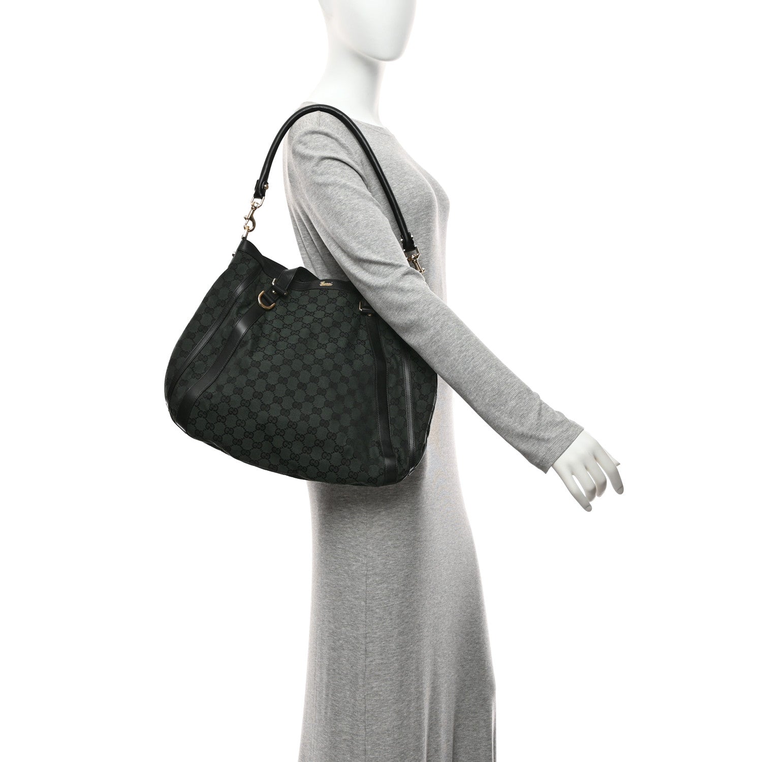 Gucci Monogram Medium Abbey Convertible Tote Dark Green 2 of 11