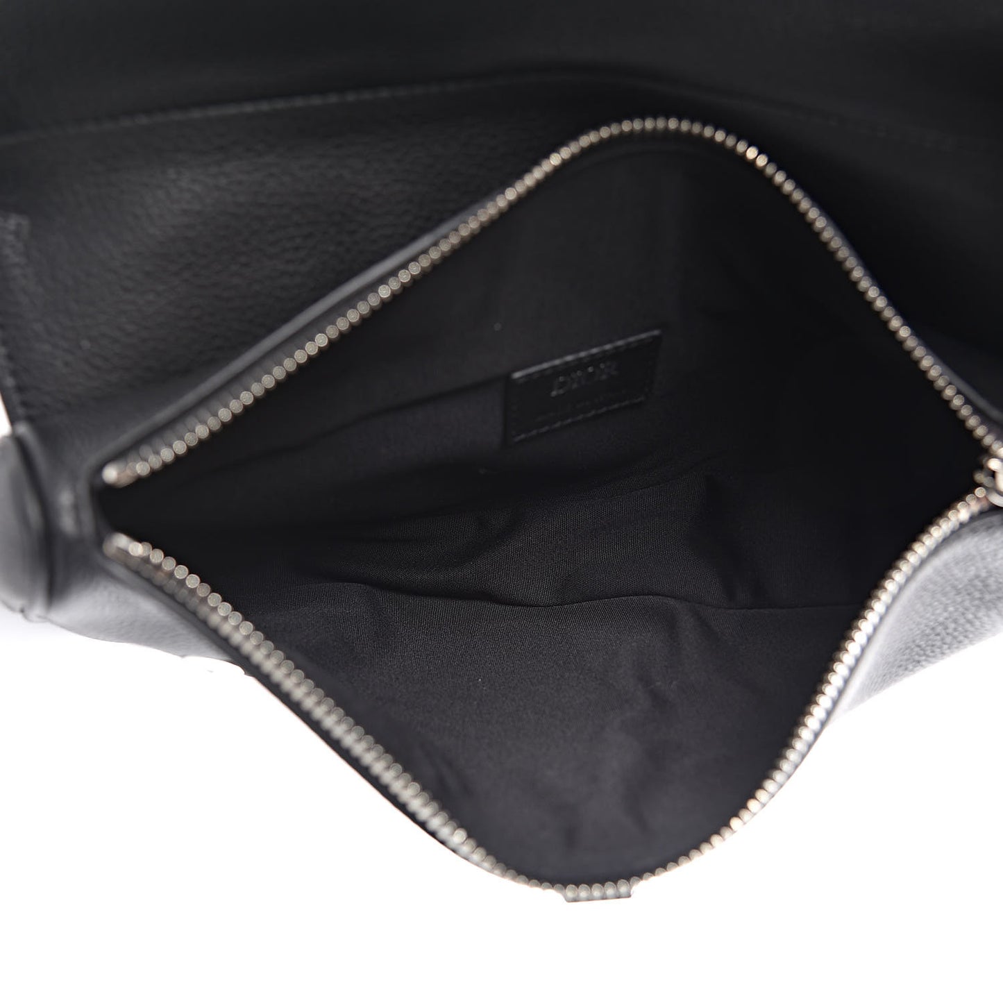 Grained Calfskin Kim Jones Saddle Bag Black